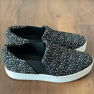 Vince Black and White Speckled Sneakers